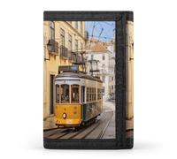 FekiLoot Lisbon Tram Wallet for Women Men Trifold Wallet Large Front Pocket Wallets Travel Slim RFID Blocking Wallets Coin Purse Credit Card Holder