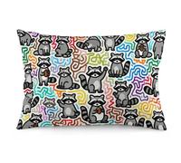 FekiLoot Little Red Panda Doodle Throw Pillow Covers 12 "x20 Decorative Couch Pillow Covers with Hidden Zipper Soft Plush Pillowcase Lumbar Pillows Cover for Living Room Couch Bed Home Decor