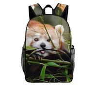 FekiLoot Little Red Panda Waterproof Oxford Fabric Backpack, Large Capacity Casual Rucksack with Adjustable Padded Straps, Multipurpose Daypack for Daily Commute Outdoor Activities