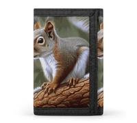 FekiLoot Little Squirrel Trifold Wallet Slim Minimalist Front Pocket Men's Passcase Wallet Credit Card Holder