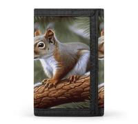 FekiLoot Little Squirrel Wallet for Women Men Trifold Wallet Large Front Pocket Wallets Travel Slim RFID Blocking Wallets Coin Purse Credit Card Holder
