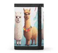 FekiLoot Llama Alpaca Wallet for Women Men Trifold Wallet Large Front Pocket Wallets Travel Slim RFID Blocking Wallets Coin Purse Credit Card Holder