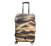 FekiLoot Lonely Desert Travel Luggage Cover Anti-Scratch Suitcase Cover Elastic Luggage Protector Fits 19-28 Inch Case, white, M, Stylish