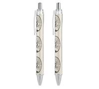 FekiLoot Lonely Tree Ballpoint Pens Retractable Black Ink Ballpoint Pens 0.5mm Medium Point Smooth Writing Pattern Pen with Super Soft Grip Cute Work Supplies for Men Women 2 PCS