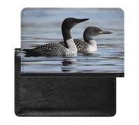 FekiLoot Loon Birds Passport Holder, PU Leather Passport Wallet Cover with Card Slots, Lightweight Portable Travel Passport Case for Men and Women, Essential Travel Accessories