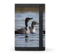 FekiLoot Loon Birds Wallet for Women Men Trifold Wallet Large Front Pocket Wallets Travel Slim RFID Blocking Wallets Coin Purse Credit Card Holder