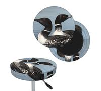 FekiLoot Loon Birds1 Round Bar Stool Covers Stretch Washable Bar Stool Covers Dustproof Slipcover Bar Chair Covers with Elastic Band for Bar Kitchen Living Room Decor 14 Inch
