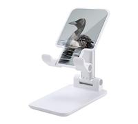 FekiLoot Loon Nature Bird Cell Phone Stand for Desk White-Style | Adjustable Foldable Desktop Phone Holder, Aluminum Alloy, Anti-Slip Base, Portable Travel Stand for Smartphone Tablet 4-13 In