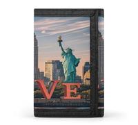 FekiLoot Love from New York Wallet Slim Trifold Wallets with Multiple Card Slots Credit Card Holder Pocket Coin Purse