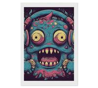 FekiLoot Love Music Monster Diamond Painting Kits for Beginners DIY Diamond Dots Art Kit Full Drill Square 5d Diamonds Pictures Gem Art Kits Rhinestone Painting Home Wall Decor 8"x12"