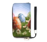 FekiLoot Lovely Easter Egg Long Wallet Large Capacity Zipper Purse Ladies Multi-card Slot Coin Phone Travel Pocket
