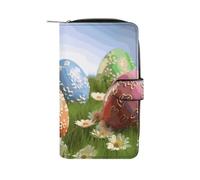 FekiLoot Lovely Easter Egg Wallet for Men Women Large Capacity Purse Clutch Bag Handbag Checkbook Cash Credit Cards