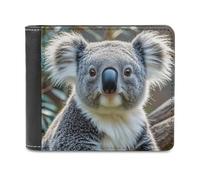 FekiLoot Lovely Koala Wallet Large Capacity Slim Bifold Wallet with Multiple Card Slots PU Leather Men Purse