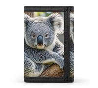 FekiLoot Lovely Koala Wallet Men's Trifold Wallet Extra Capacity Credit Card Holder Cards Purse Front Pocket