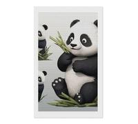 FekiLoot Lovely Panda Diamond Paintings Kits for Beginners, Gem Dot Crafts for Adults, Full Round Drill Diamond Arts, Diamond Art Kits for Home Wall Decor, Office, Gift 12"x20"