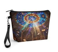 FekiLoot Magic Library Dome Makeup Bag for Purse, Waterproof Funny Cosmetic Bag for Women, Zipper Travel Pouch Gift 8.9×5.7 Inch