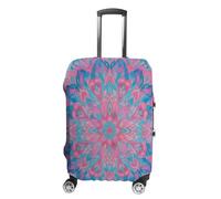 FekiLoot Mandala Bright Travel Luggage Cover Stretchable Airplane Suitcase Protector Sleeve Universal Washable Fit for 19-32 Inch Checked Baggage,Water Resistant Durable Luggage Protector X-Large