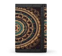 FekiLoot Mandala Wallet for Men Slim Minimalist Trifold Wallet with ID Window And Credit Card Holder