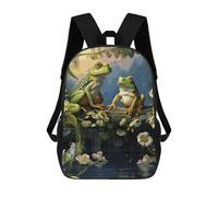 FekiLoot Many Frogs Sing on The Branches Bookbags 17 Inch Aesthetic Laptop Bagpack Casual Travel Laptop Backpack Unisex Aesthetic Daypack for College Work Travel
