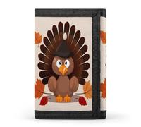 FekiLoot Maple Leaf Dark Brown Turkey Wallet for Women Men Trifold Wallet Large Front Pocket Wallets Travel Slim RFID Blocking Wallets Coin Purse Credit Card Holder