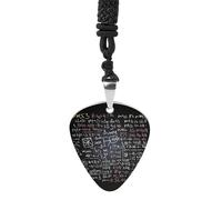 FekiLoot Math Formula Guitar Pick Necklace for Women&Men Personalized Pendant Necklaces Exquisite Metal Necklaces Cool Guitar Pick Holder Necklace Unique Gifts for Adult