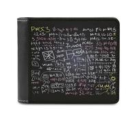 FekiLoot Math Formula Leather Wallet for Women&Men Billfold Purse Credit Card Holder Slim Bifold Wallet Front Pocket Wallets
