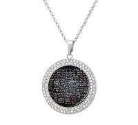 FekiLoot Math Formula Pendant Necklaces Non-Tarnish Round Necklace Multicolored Diamond Studded Exquisite Necklace Coin Pendant Fashion Jewelry Necklaces Gifts for Women, One size, Metal, No Gemstone