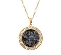 FekiLoot Math Formula Pendant Necklaces Non-Tarnish Round Necklace Multicolored Diamond Studded Exquisite Necklace Coin Pendant Fashion Jewelry Necklaces Gifts for Women, One size, Metal, No Gemstone