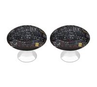 FekiLoot Mathematics and Physics Cabinet Knobs for Kitchen Ornament, Round Zinc Decorative Drawer Pulls for Cabinets Trendy, Dresser Drawers Pulls Bathroom Dresser Knob with Screw