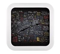 FekiLoot Mathematics and Physics Clock Square, Wall Clocks Battery Operated for Kitchen Home, Silent Non Ticking Operated Clocks, Rectangular, Gym Porch Decor Indoor Outdoor Clock