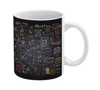 FekiLoot Mathematics And Physics Coffee Mugs 12oz Ceramic Coffee Cups with Handles Porcelain Mugs Household Tea Cups for Home Or Office Gifts for Women Men, Microwave And Dishwasher Safe