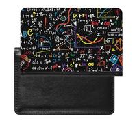 FekiLoot Mathematics and Physics Passport Holder, PU Leather Passport Wallet Cover with Card Slots, Lightweight Portable Travel Passport Case for Men and Women, Essential Travel Accessories