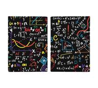 FekiLoot Mathematics and Physics PU Leather Passport Cover Slim Lightweight Travel Passport Holder with Card Slots Durable Anti-Scratch Protective Case for Holiday Business Trip Travel Essential