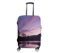 FekiLoot Mauve Twilight Travel Luggage Cover Stretchable Airplane Suitcase Protector Sleeve Universal Washable Fit for 19-32 Inch Checked Baggage,Water Resistant Durable Luggage Protector X-Large