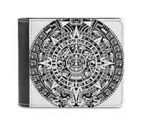FekiLoot Mayan Calendar End of The World Bifold Wallet PU Leather Slim Card Holder with Exquisite Stitching Soft Touch Casual Bi-fold Purse Classic Compact Wallet for Everyday Work and Travel