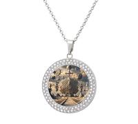 FekiLoot Mayan Calendar End of The World Necklace Charm Round Coin Pendant Necklace Elegant Circle Chain Pendant Fashion Disc Jewelry Necklace Circle Diamond Necklace for Women Men