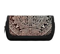 FekiLoot Mayan Calendar End of The World Pencil Case Office Pencil Box Large Capacity Pencil Box Pouch Holder Double Zipper Pencil Case Use to Organize Desktop And Plan Space Home Office