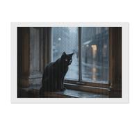 FekiLoot Melancholy Black Cat Diamond Painting Kits for Adults 8"x12" 5D DIY Diamond Art Kit Beginners Gem Painting Round Full Drill Diamond Dots Gem Art Crafts for Home Wall Decor Gifts