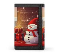 FekiLoot Merry Christmas Day Wallet for Women Men Trifold Wallet Large Front Pocket Wallets Travel Slim RFID Blocking Wallets Coin Purse Credit Card Holder