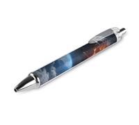 FekiLoot Meteor Impact Earth Ballpoint Pens Retractable Ball Point Pens Smooth-Flowing Black Ink 0.5mm Writing Pen Black Ink Pen for Men Women 1 PCS