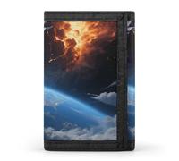 FekiLoot Meteor Impact Earth Slim Wallet Trifold Wallet Credit Card Holder Wallets Stylish Money Clip for Men Women