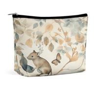 FekiLoot Mice And Leaves Toiletry Bag Travel Cosmetic Bag with Zipper Personalized Makeup Pouch Makeup Pouch for Women for Use in Daily Life Travel Other Occasions
