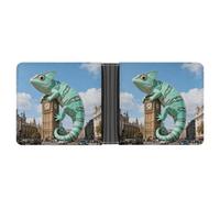 FekiLoot Mint Lizard Clocktower Wallet for Men Slim Wallets for Men Small Wallets Woman Leather Card Holder Wallet