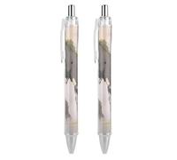 FekiLoot Mist Giant Elephant Ballpoint Pens Retractable Ball Point Pens Smooth-Flowing Black Ink 0.5mm Writing Pen Black Ink Pen for Men Women 2 PCS