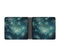 FekiLoot Mist Style Pictures Leather Wallet Double-Sided Different Images Bifold Wallet Ultra Strong Stitching Slim Wallets