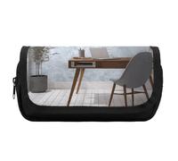 FekiLoot Modern Style Room Pencil Case Portable Zipper Large Capacity Pencil Bag Handheld Multi Function Portable Pencil Pouch Organizer for Family Office Supplies