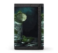 FekiLoot Mojito Cocktail Wallet for Men Slim Minimalist Trifold Wallet with ID Window And Credit Card Holder