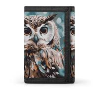 FekiLoot Money Clip Slim Wallets for Man, Animal Cute Owl Trifold Wallet with ID Window, Extra Capacity Coin Pocket with Zipper for Anniversary, Birthday, Valentine's Day Gift