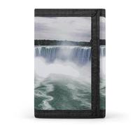 FekiLoot Money Clip Slim Wallets for Man, Niagara Falls Trifold Wallet with ID Window, Extra Capacity Coin Pocket with Zipper for Anniversary, Birthday, Valentine's Day Gift