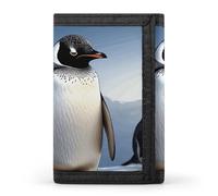 FekiLoot Money Clip Slim Wallets for Man, Penguin Trifold Wallet with ID Window, Extra Capacity Coin Pocket with Zipper for Anniversary, Birthday, Valentine's Day Gift